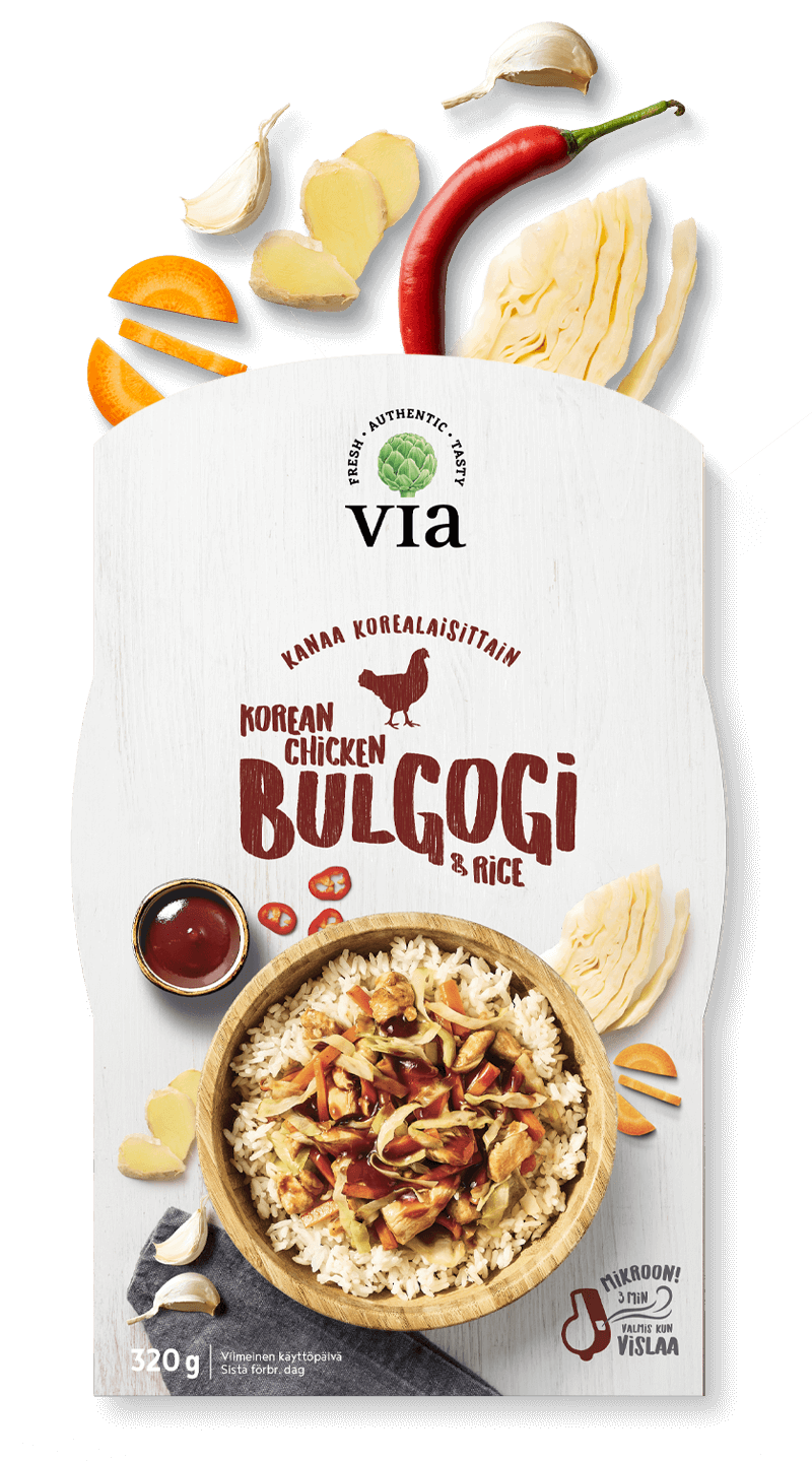 Via Korean Chicken Bulgogi valmisruoka